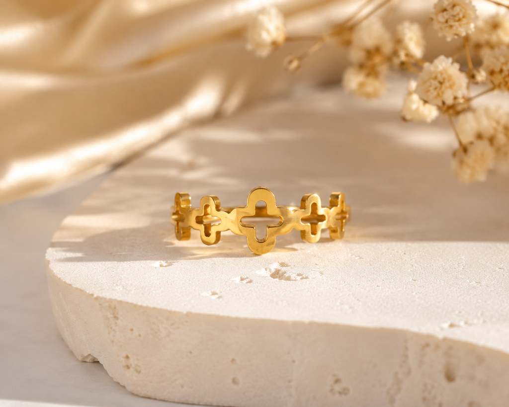 Anti Tarnish Floral Ring for Women