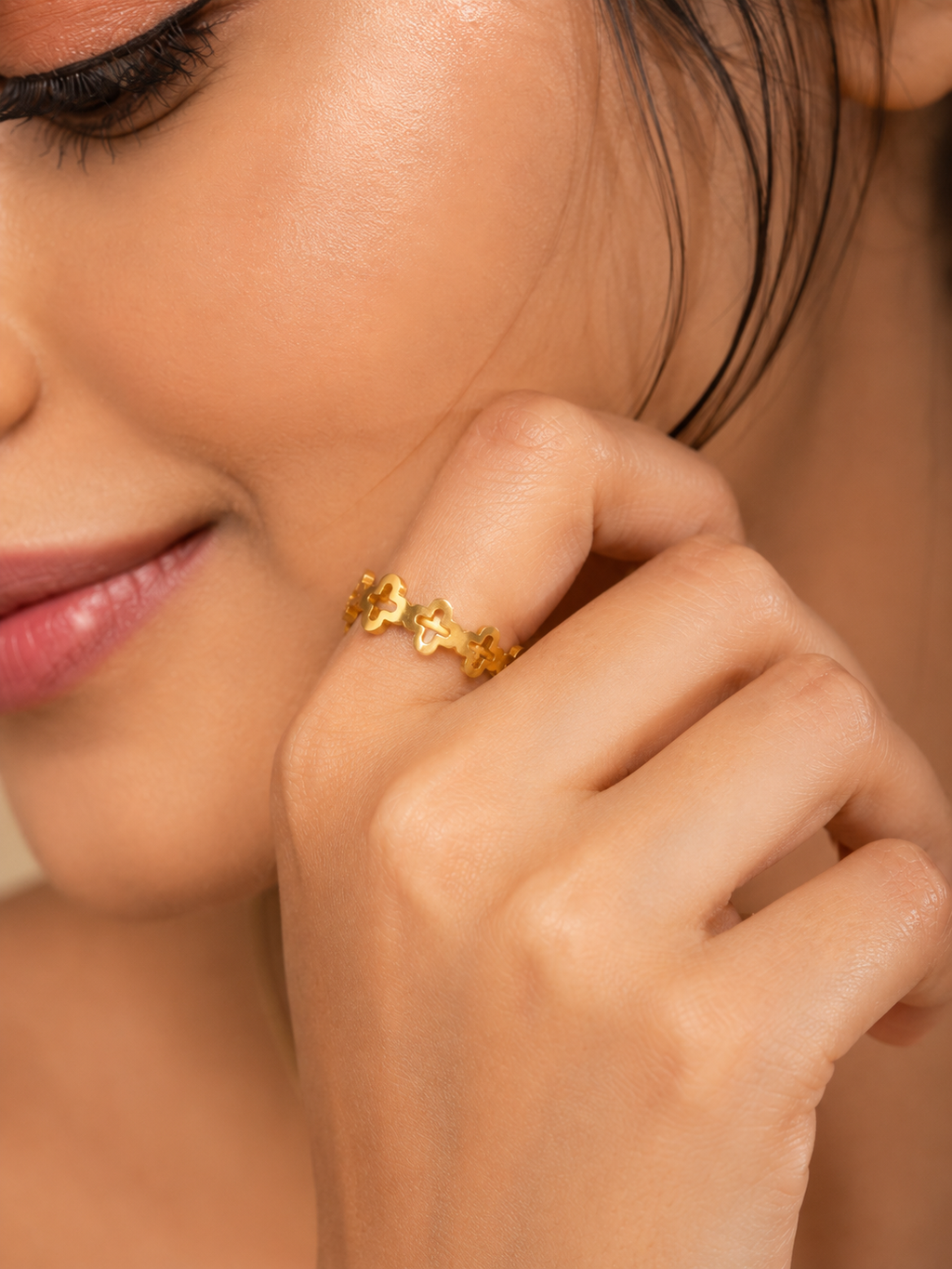 Anti Tarnish Floral Ring for Women