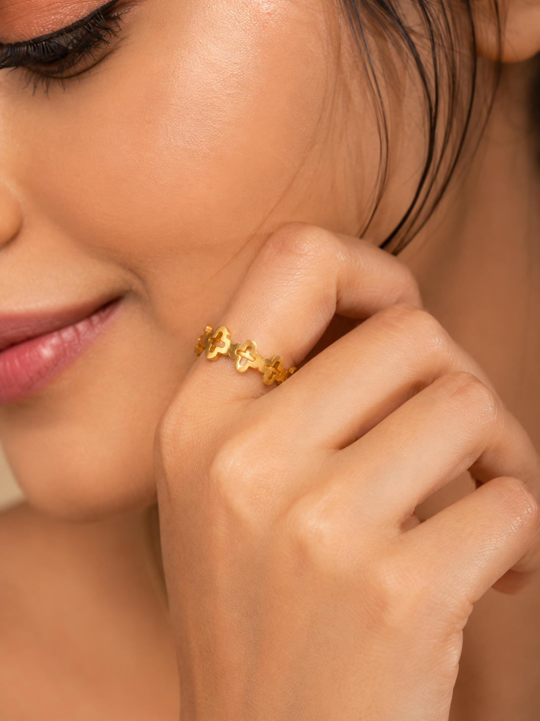 Anti Tarnish Floral Ring for Women
