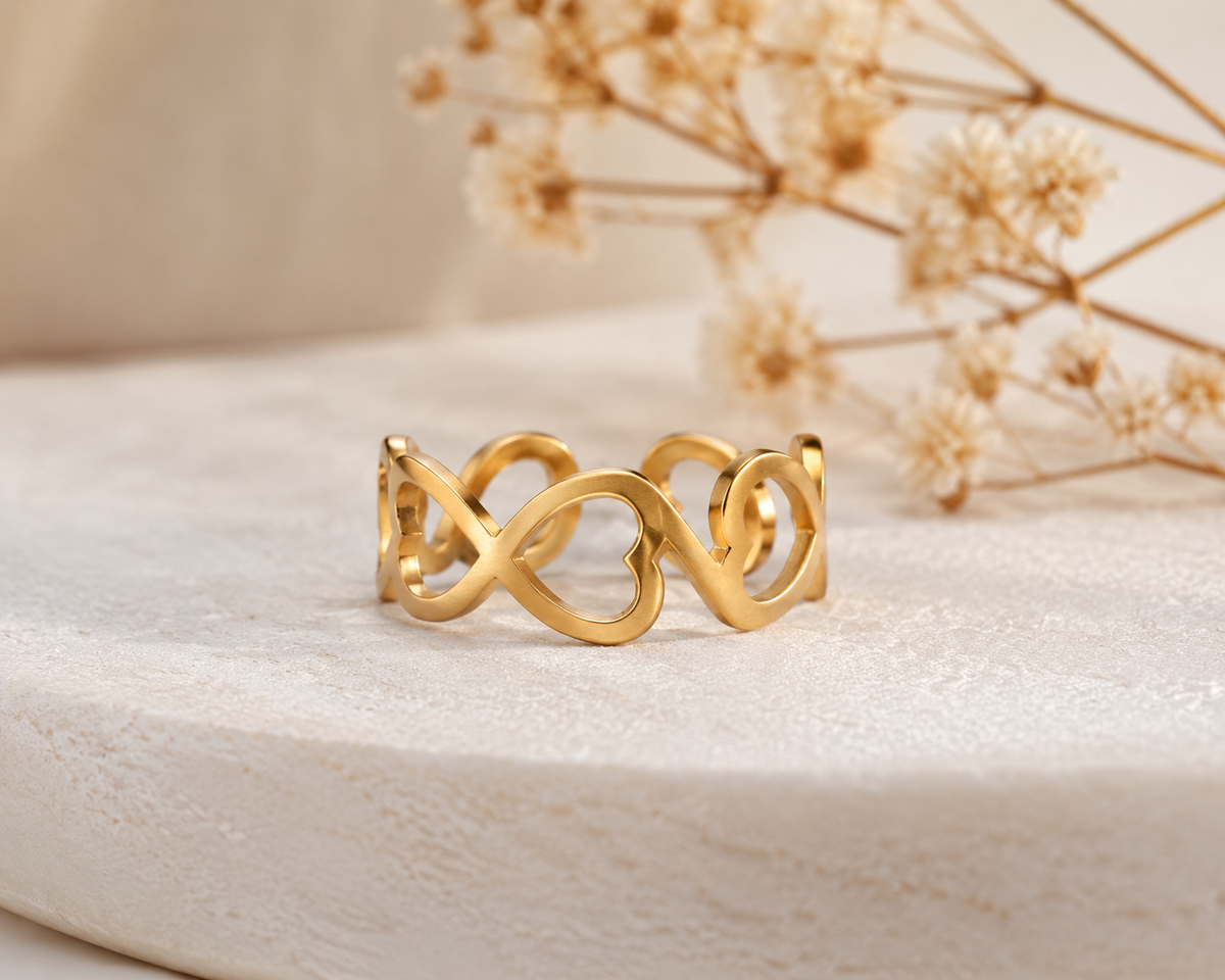 Anti Tarnish  Heart Ring for Women