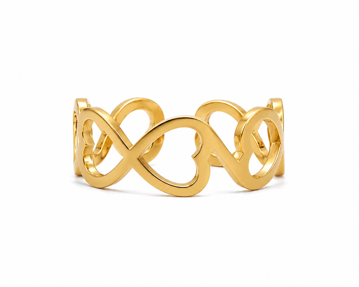 Anti Tarnish  Heart Ring for Women
