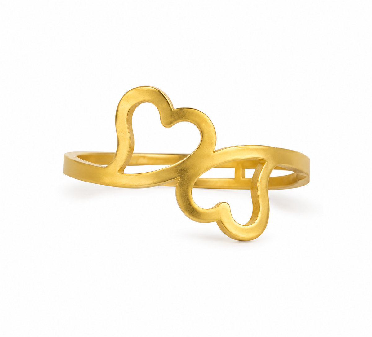 Anti Tarnish Dual Heart Ring for Women